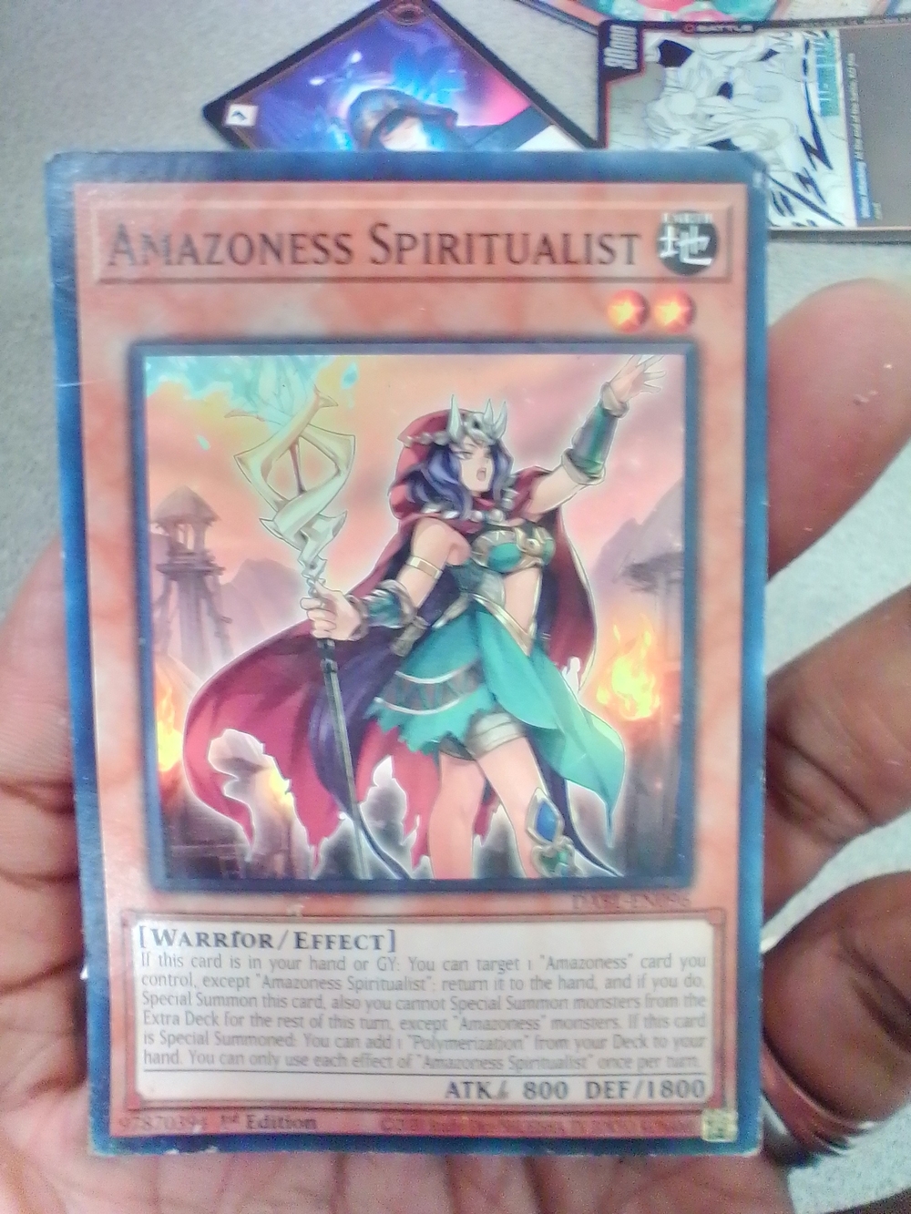 Yu-Gi-Oh Amazoness Spiritualist Card Sleeve - Pink/Teal Collectible